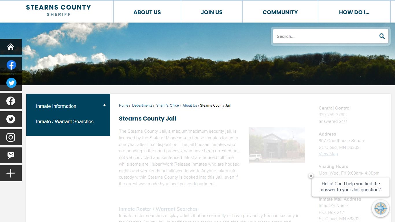 Stearns County Jail | Stearns County, MN - Official Website